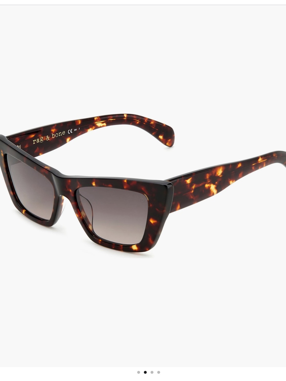 RAG & BONE Cat Eye Sunglasses - Havana Brown Gradient Lenses - Picture 3 of 8